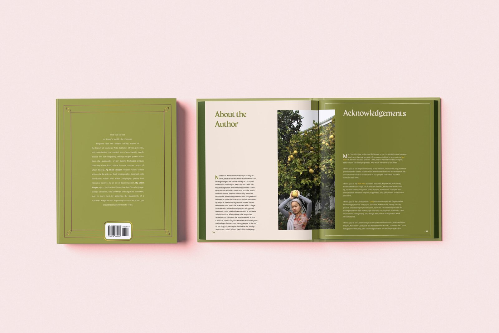 My Cham tongue spread integrating illustration photography and type