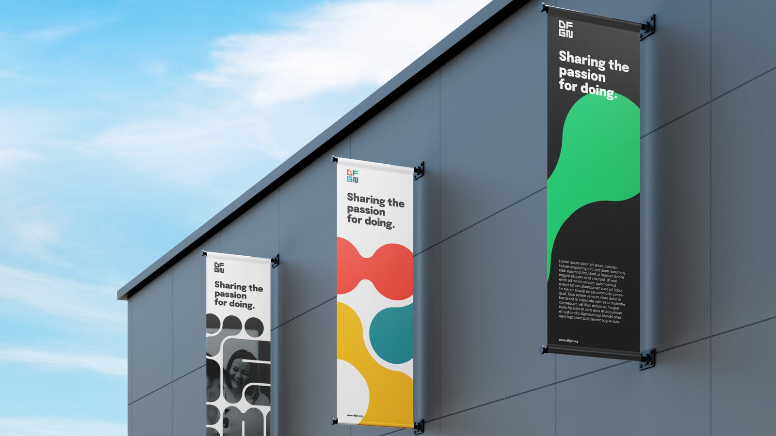 DFGN vertical banner mockup