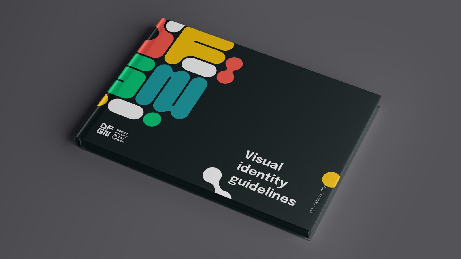 DFGN visual identity mockup