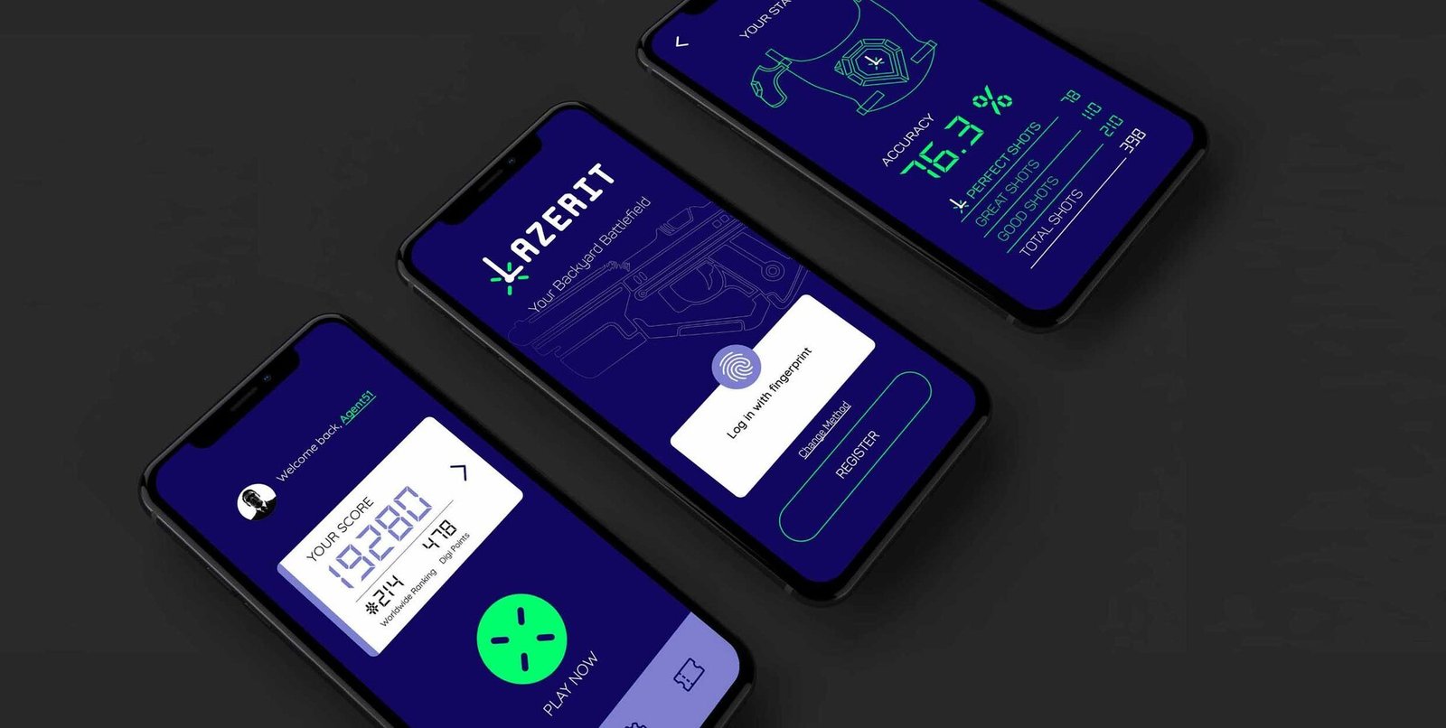 Lazerit mobile game and IoT concept