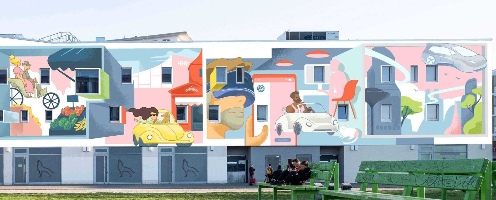 Markthalle mural overview